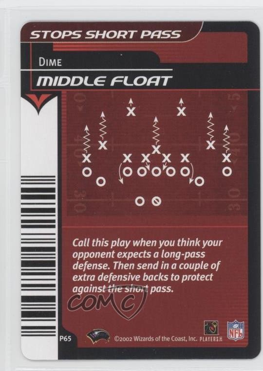 2002-03 NFL Showdown Plays Defense Middle Float #P65 0c4