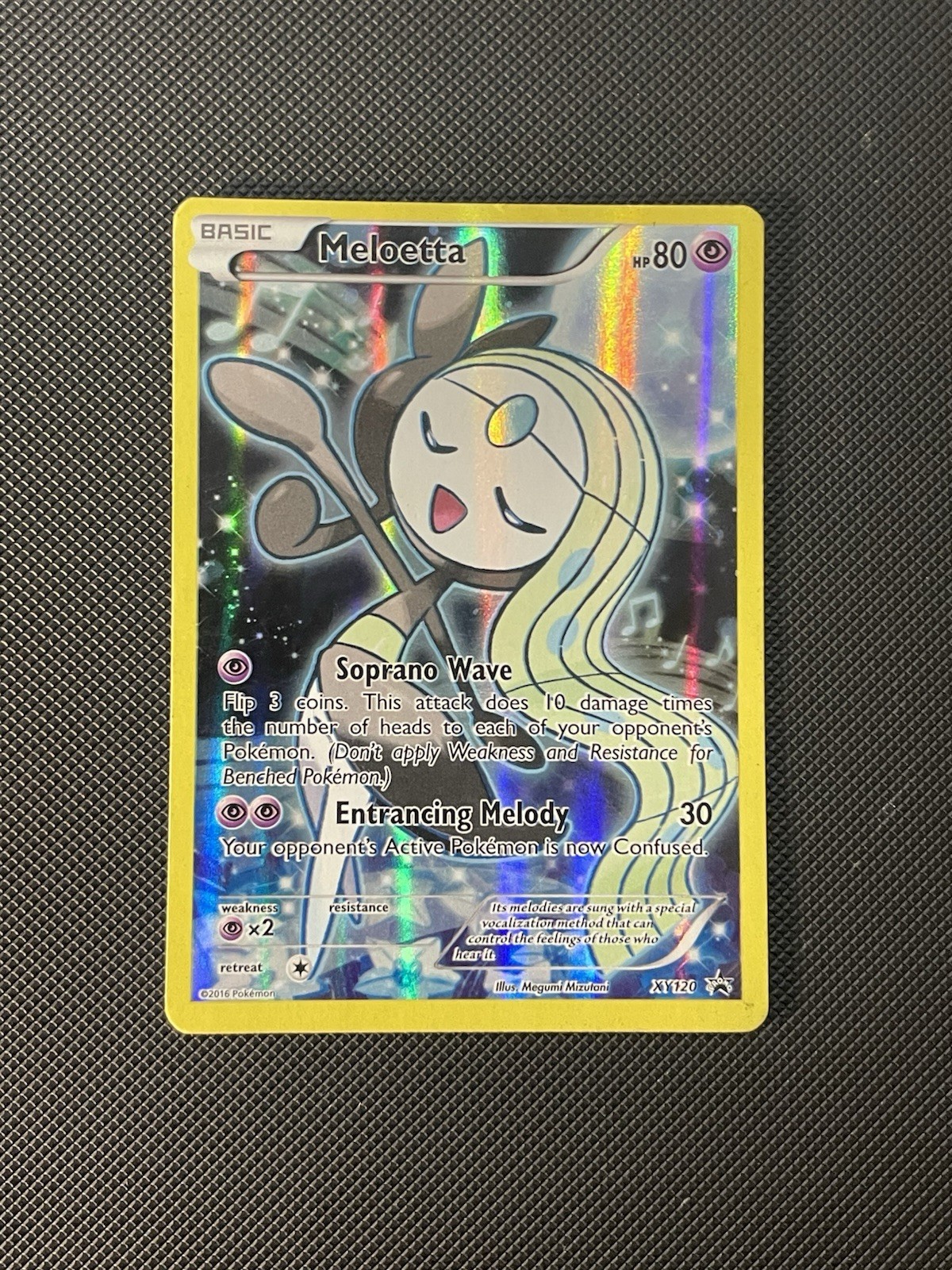 Pokémon TCG Meloetta XY120 Black Star Promo Holo Card LP Condition