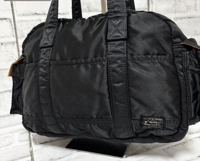 #ad PORTER TANKER Boston Bag Duffle bag Black Nylon Yoshida Kaban $188.99