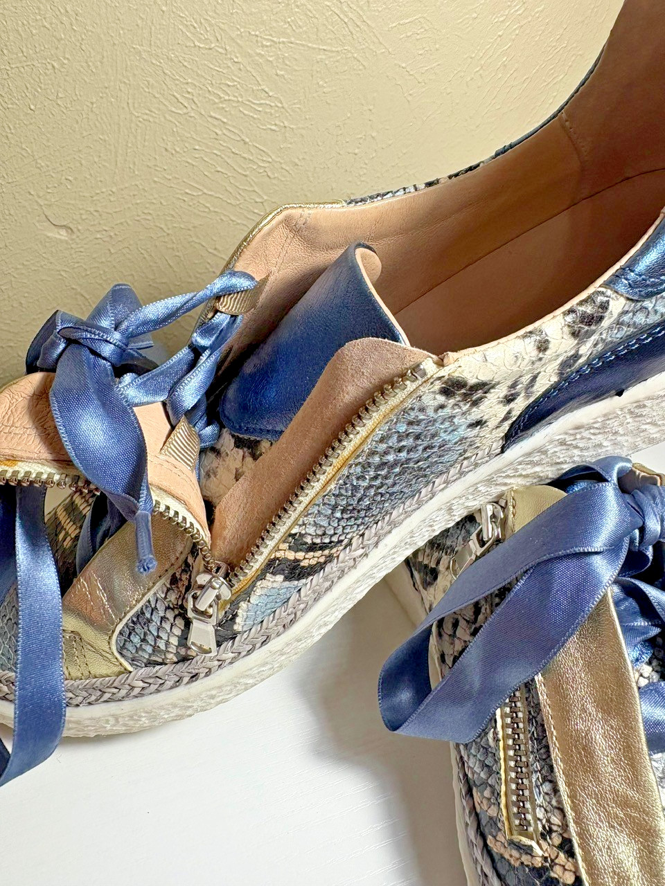 Softwaves Python Blue Ribbon Lace Size EU37.5/US7… - image 11
