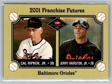 2001 Fleer Platinum #472 Cal Ripken, Jr. / Jerry Hairston, Jr. FF