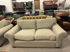 Laura Ashley Bradford Cream Fabric Two Seater Sofa