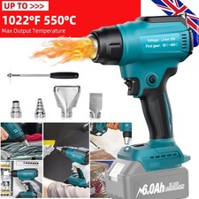 Cordless Hot Air Gun Electric Handheld Heat Gun 4*Nozzles For Makita 18V Battery