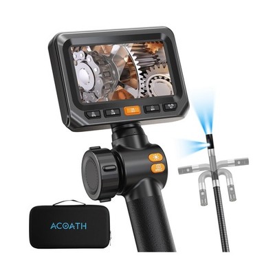Two-Way Articulating Borescope, Endoscope Camera with Light, Dual-Lens 1080P ...