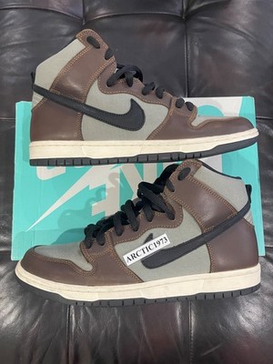 Nike SB Dunk Hi Pro Baroque Brown sz 10.5 PRE-OWNED