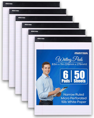 White Legal Pads   Ruled Notepads and Micro-Perforated Sheets, Ideal for Writing