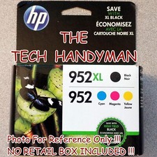 4-PACK HP GENUINE 952XL BLACK  952 COLOR INK NO RETAIL BOX CLEARANCE  2025 