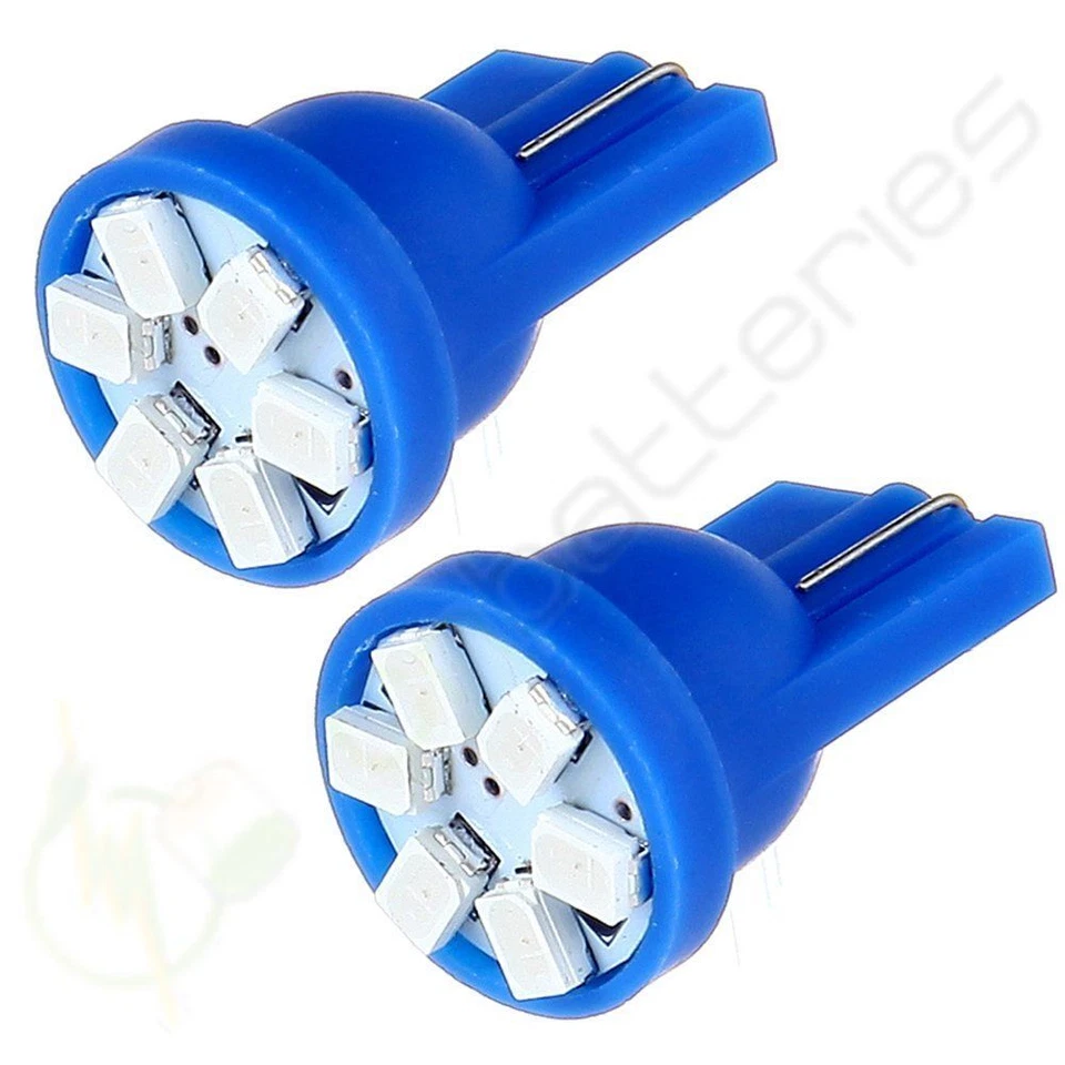 10pcs T10 W5W 194 168 6SMD Step Light LED Bulbs Ultra Blue For Chrysler/Lexus Foto 4 de 4
