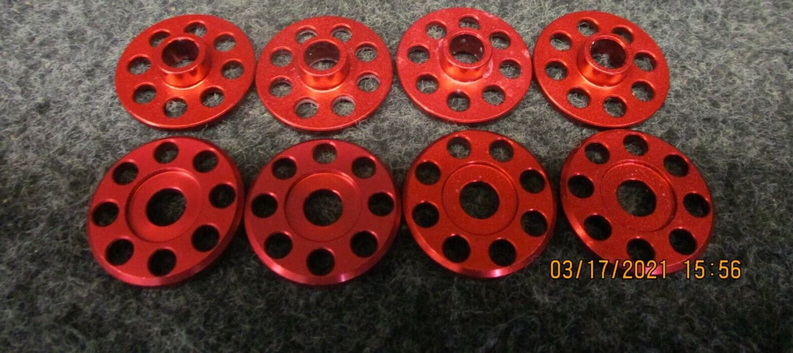 Honda CR125 2005 DOCWOB red alloy front fender top hat washer fitting kit