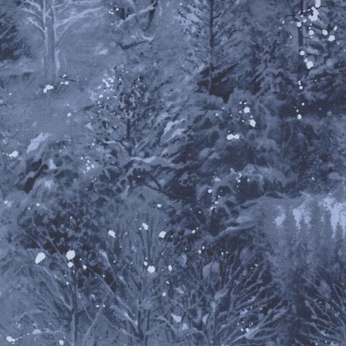 Moda Blizzard Blues Fat Quarter Bundle Frozen Pond Christmas Tree Snow Fabric - Picture 4 of 12