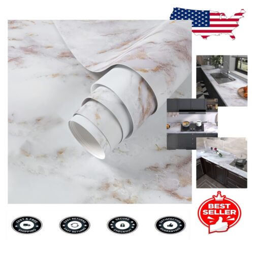 Transformative 64.41 Sq Ft Marble Wallpaper - Easy Peel and Stick Installation