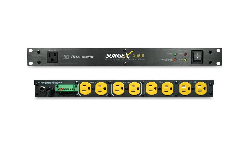 SurgeX SX-1115-RT Rack Mount Surge Eliminator & Power Conditioner w/Remote, 1RU - Image 2 of 2