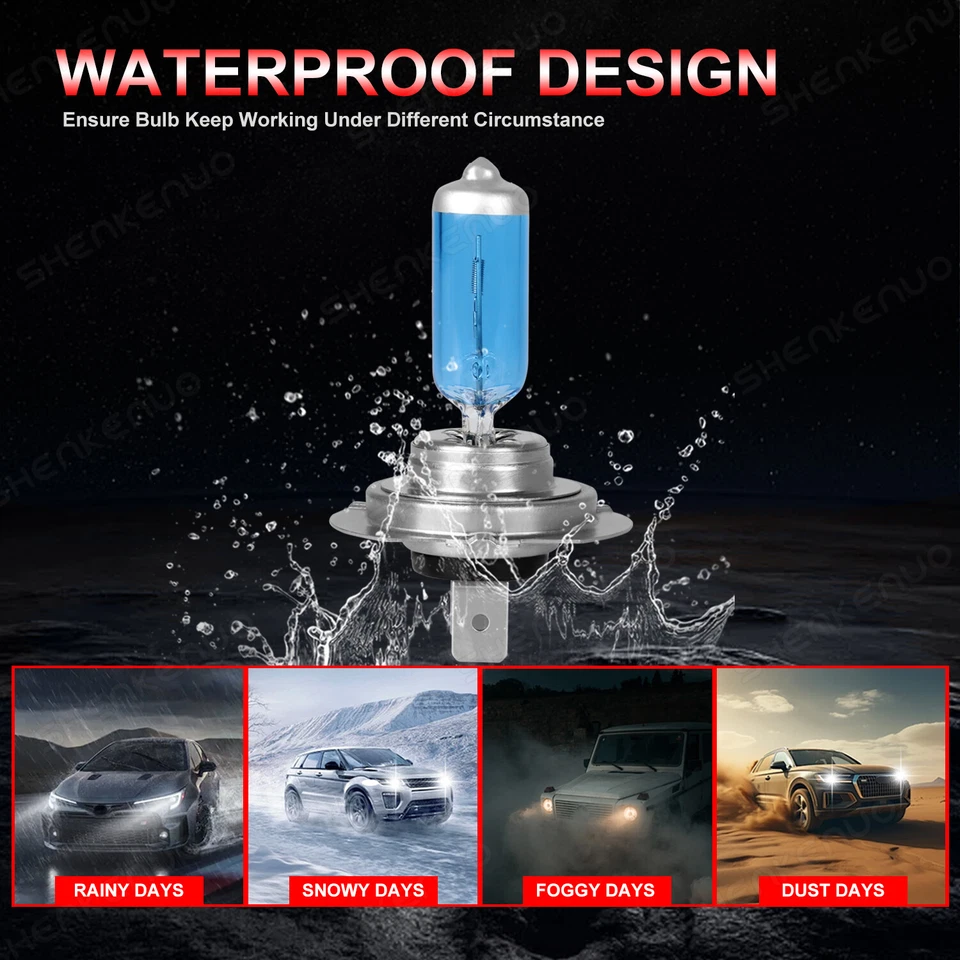 4X Halogen Headlight Bulb Combo KIT For Mercedes-Benz ML350 2003-2015 Hi/Lo Beam - Image 2 of 4