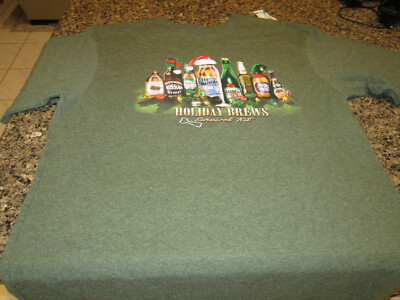 Boca Island Wear Holiday Brews Beer T-Shirt - Green - Medium