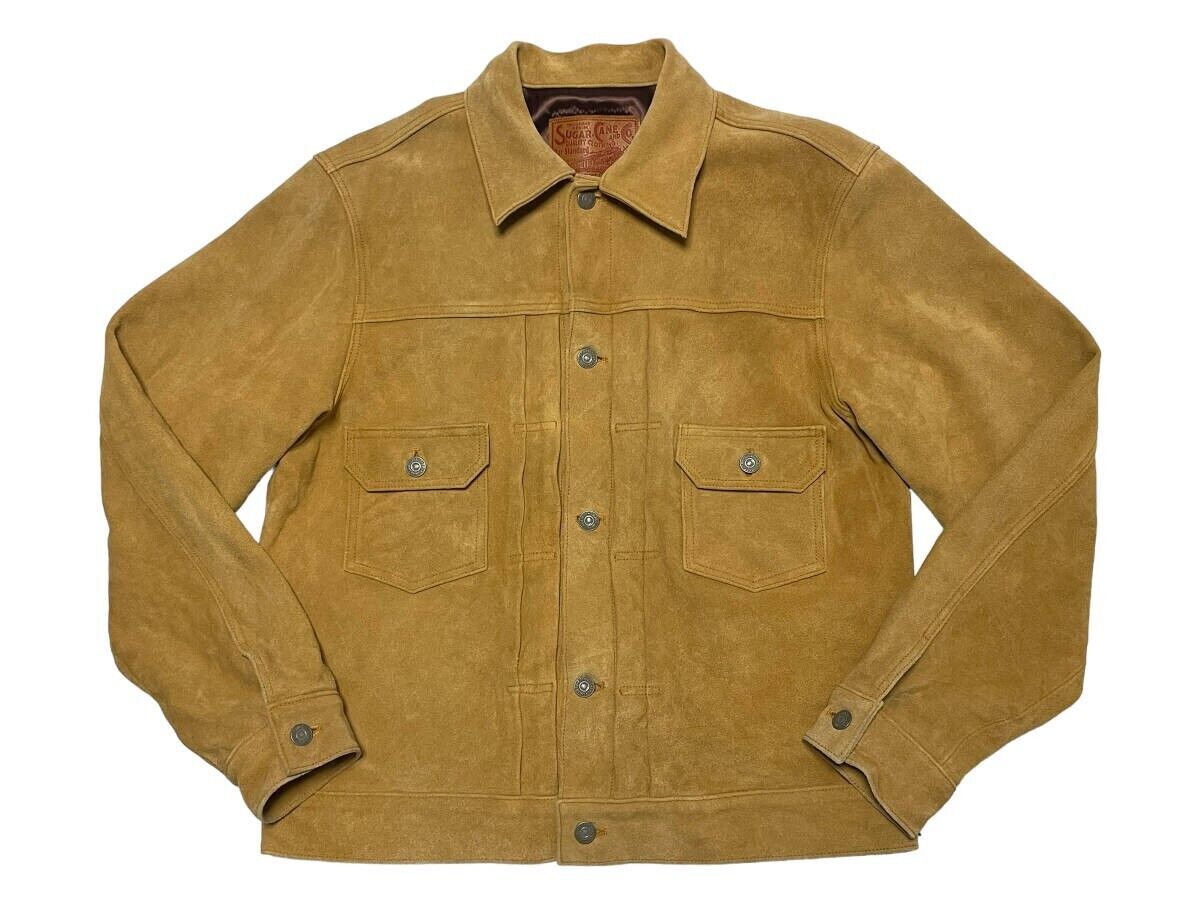 SUGAR CANE & Co TYPE 2 2nd Suede Leather Jacket COWHIDE sz40 SUGAR CANE & Co TYPE 2 2nd Suede Leather Jacket COWHIDE sz40