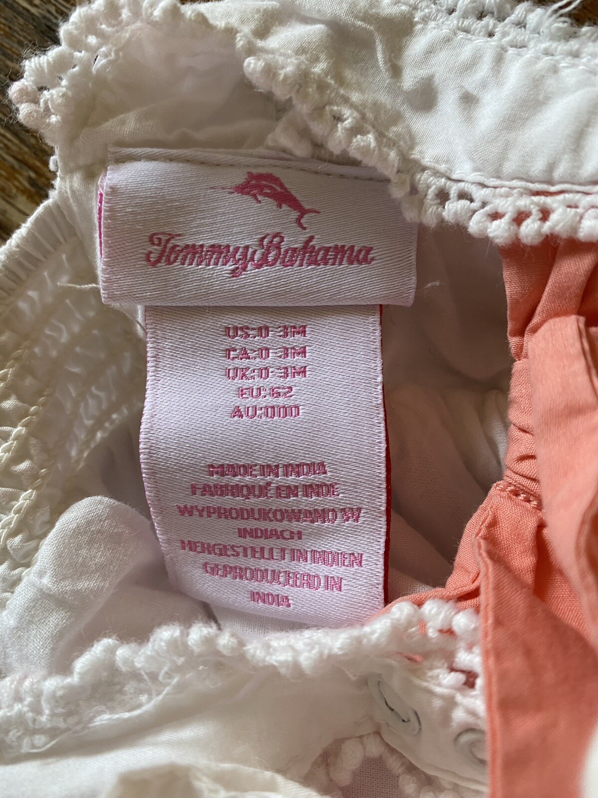 Tommy Bahama Baby Infant Girls Summer Dress Outfit w/Hat & Bloomers