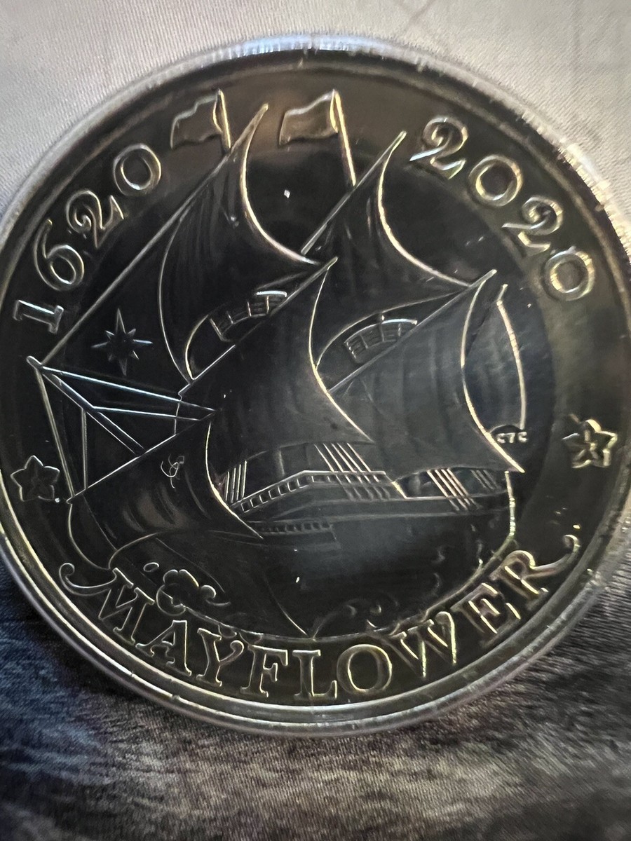 2020 400th ANNIVERSARY OF THE MAYFLOWER VOYAGE. COIN AND