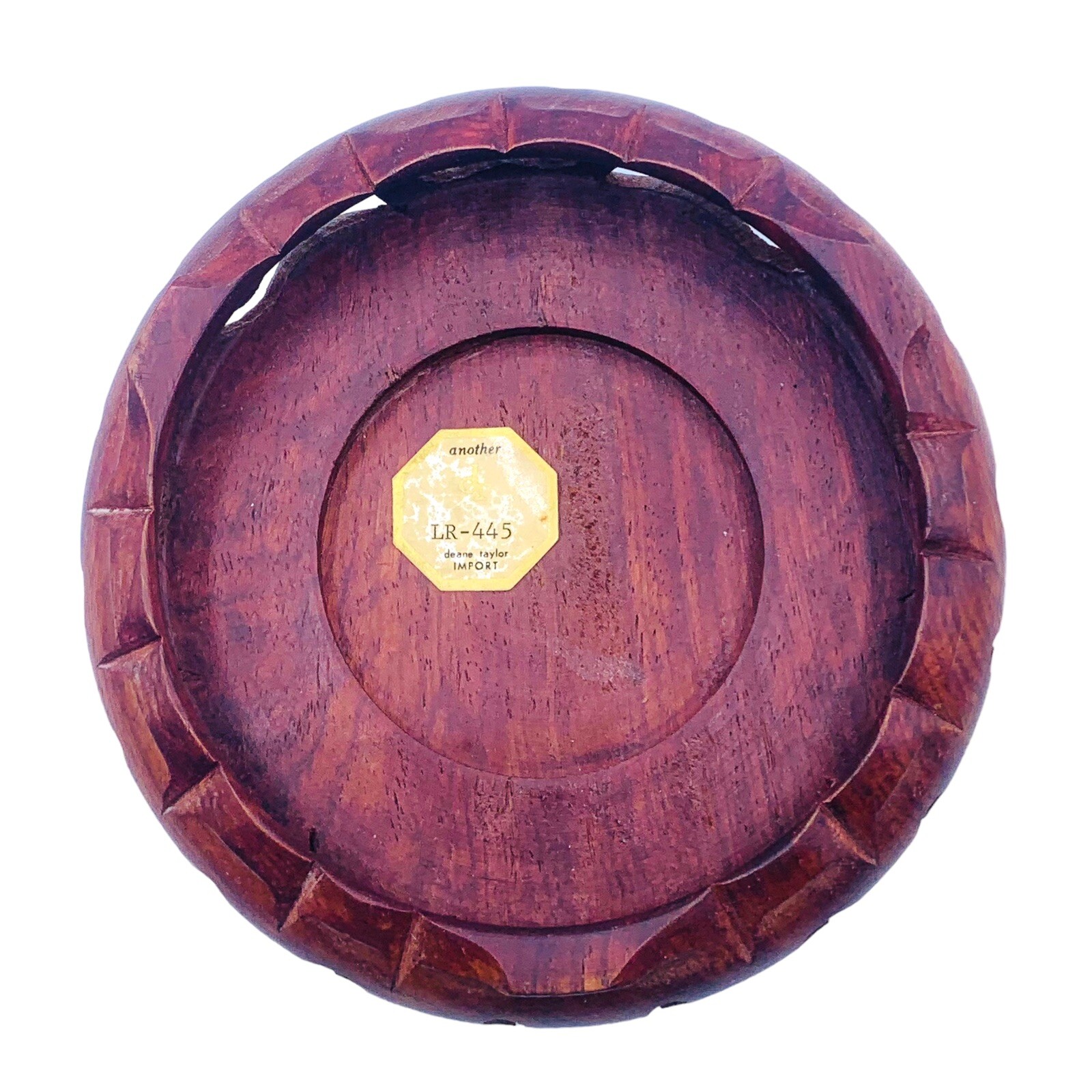 Vintage Chinese Wood Vase Urn Pot Planter Stand Riser Footed