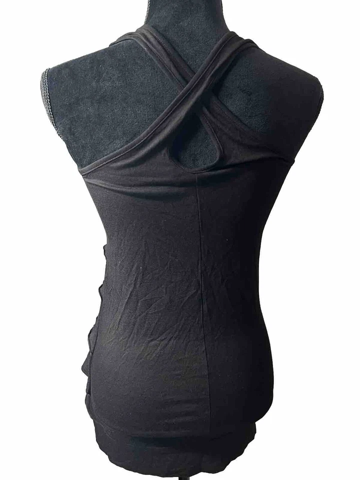 Miley Cyrus x BCBG Max Azria Layered Long Tank Black Size Large Y2K Vintage - Image 2 of 4