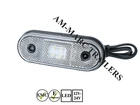 White LED Front Marker Light for Ifor Williams Brian James Trailer Truck Lorry