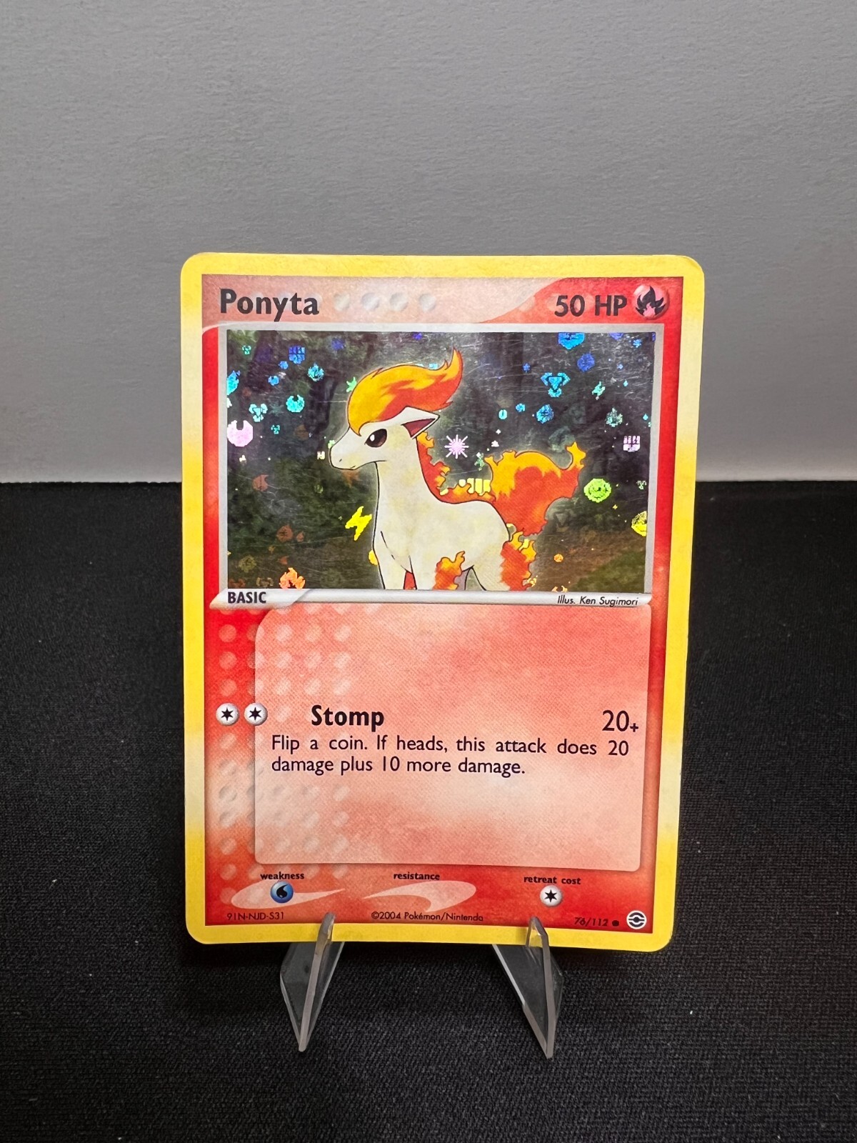 Ex Fire Red Leaf Green Ponyta 76/112 Reverse Holo Pokemon Card LP 76/112