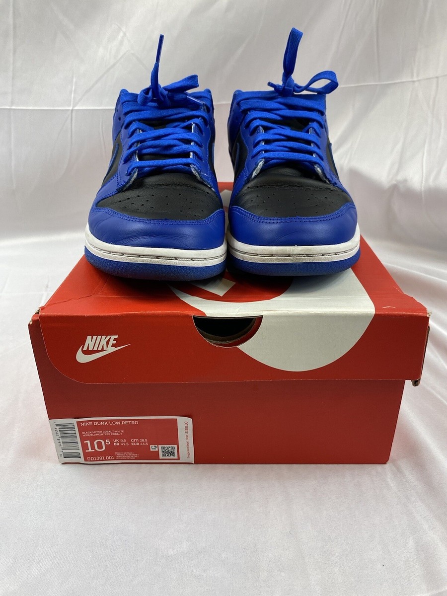 Mens Size 10.5 - Nike Dunk Low Hyper Cobalt Black Blue Shoes