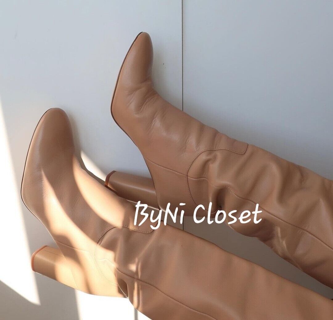 ZARA LEATHER KITTEN-HEEL KNEE HIGH BEIGE BOOTS 2807/710 | eBay ZARA LEATHER KITTEN-HEEL KNEE HIGH BEIGE BOOTS 2807/710 | eBay