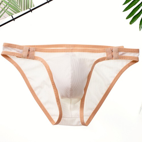 Quick Dry Narrow Side Adjustable Open Button Mens Low Waist Thongs Gay Underwear - Picture 13 of 17