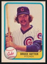 1981 Fleer #294 Bruce Sutter, Chicago Cubs, HOF.