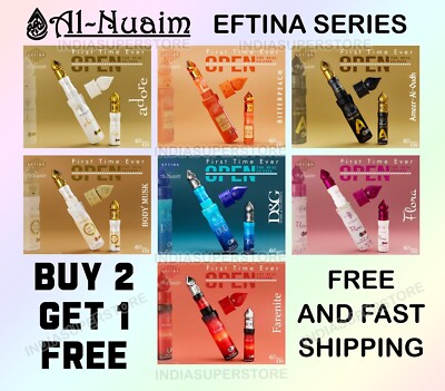 AL NUAIM Perfume Oil / Attar Roll On 6ml / Alcohol Free ( BUY 2 GET 1 FREE )