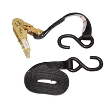 Ratchet Tie Down - 12 Foot with Coated S-Hooks (10936-12)
