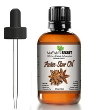 Mayan's Secret Pure Anise Star Essential Oil Food Grade 4oz Baking, Fishing Skin