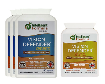 VISION DEFENDER GENERAL MACULAR AUGENGESUNDHEITSPAKET - MAC & Omega (90 Tage Vorrat)