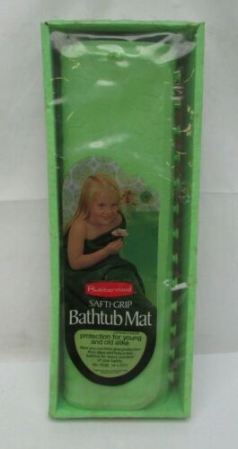 Rare Vintage Rubbermaid Saft-Grip Bathtub Mat Green No.7038 NOS 1976 NEW - Picture 1 of 3