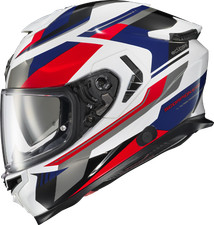 SCORPION EXO Eclipse Full Face Helmet Lunar White/Red/Blue Medium ECL-1104