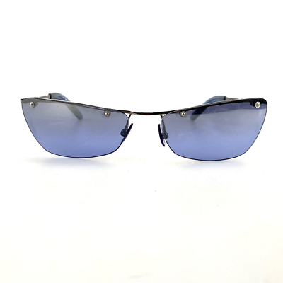 Smith Virtue Sunglasses Rimless Blue Lens Cat Eye Silver  display picture 2