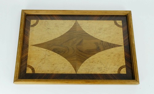 beautiful art déco TRAY marquetry from different types of wood 1920s 1930s 40s - Picture 1 of 10