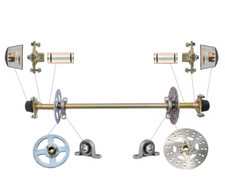 Complete Go Kart Trike Drift 29'' Rear Live Axle Kit Wheel Hub Boat Cart Buggy