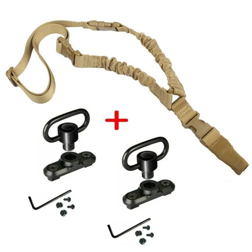 Single Point Gun Rifle Sling Bungee Strap w/ M-LOK Quick Release QD Sling Swivel - Bild 26 von 44