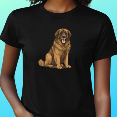 Women's Leonberger Dog Motif Cotton T-Shirt Size S to 3XL