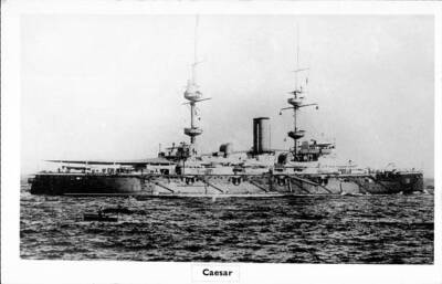 British Royal Navy Battleship HMS Caesar SHIPPING NAVAL OLD PHOTO