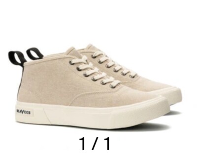 NEW SeaVees Women's Legend 90 Natural Recycled Cotton Canvas Sneaker Sz 6