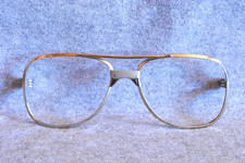 vintage eyeglass frame front silver aviator type 5-1/4