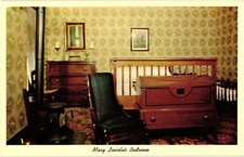 Mary Lincoln's Bedroom - Abraham Lincoln's Home Springfield Postcard Unposted