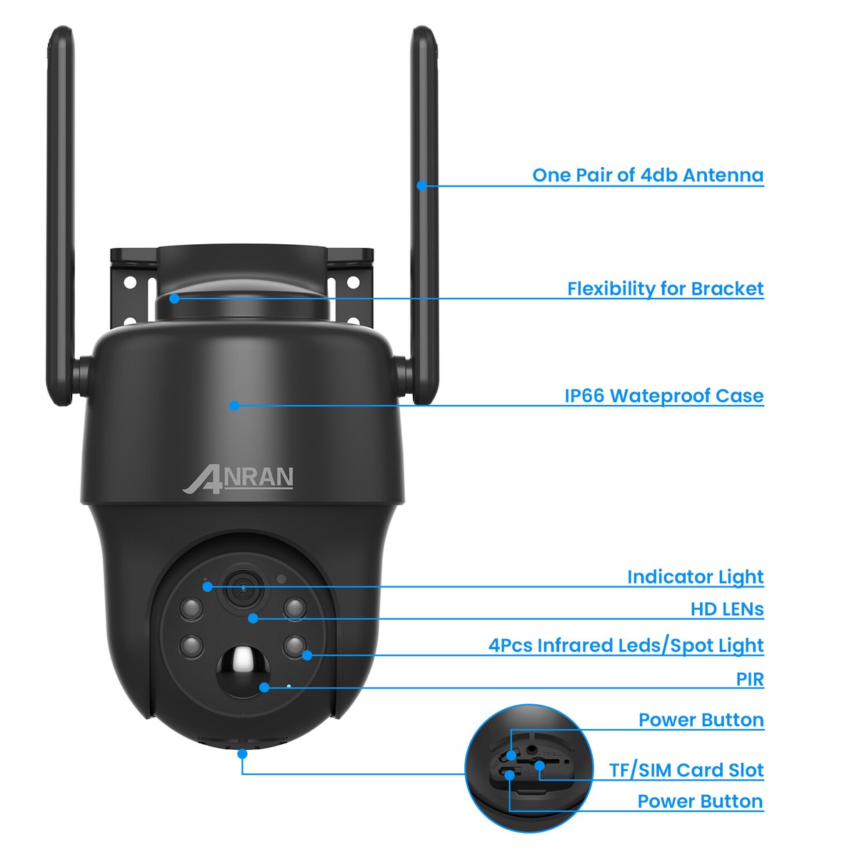 Camera Out 2K Color Night Vision 4G Solar Wireless Security Camera Outdoor - No ...