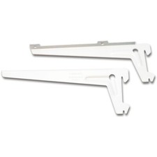 COPPIA DI STAFFE AD ANGOLO PER MENSOLE IN ACCIAIO INOX - FINITURA ALLUMINIO B...