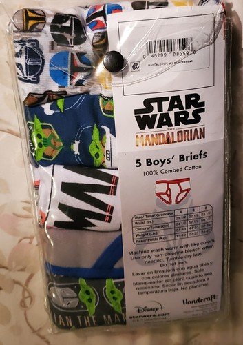 Star Wars Mandalorian 5 pair Boys Briefs size 6. Disney baby Yoda 100% cotton - Picture 4 of 6