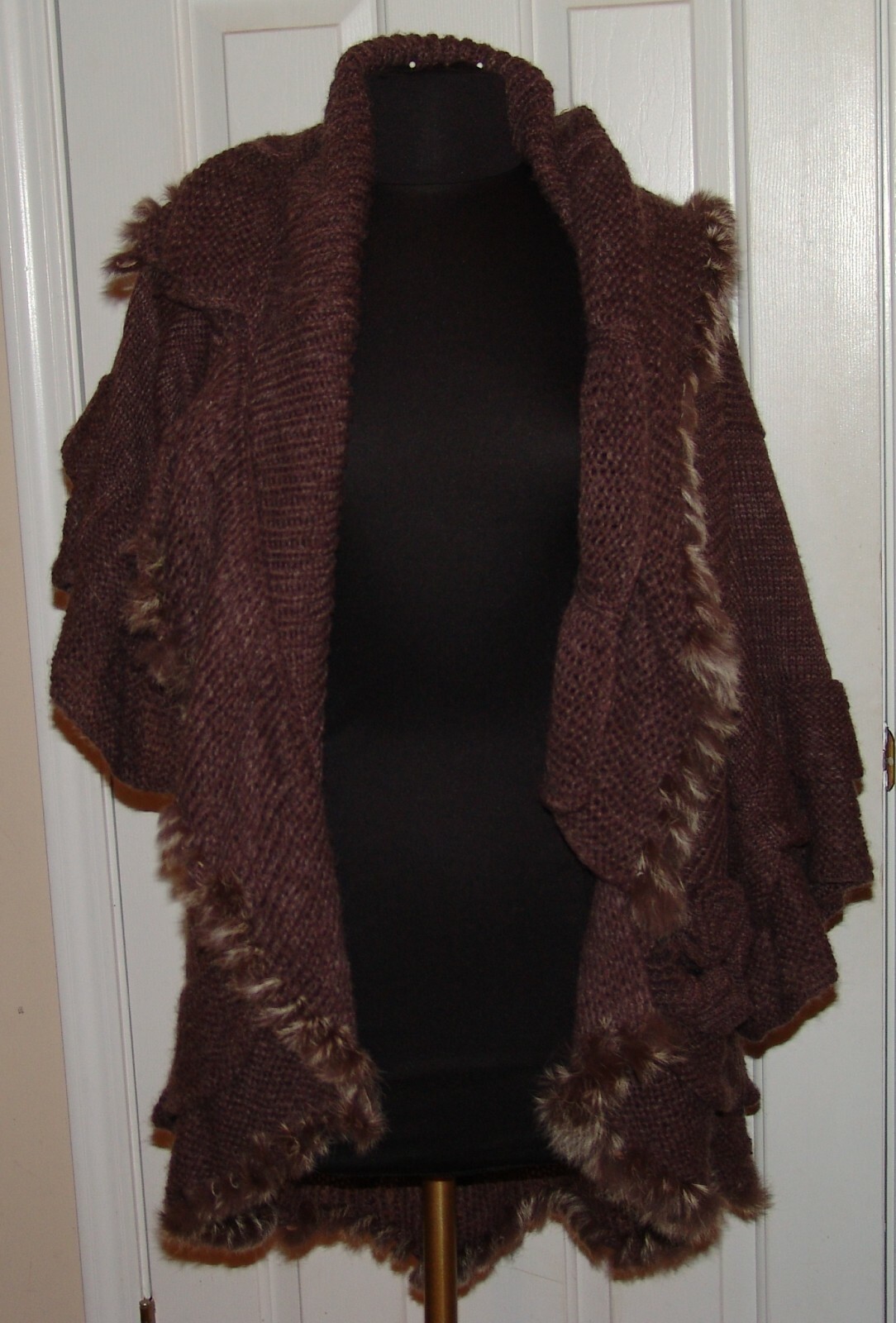 Front Cardigan Sweater L Cashmere Blend 