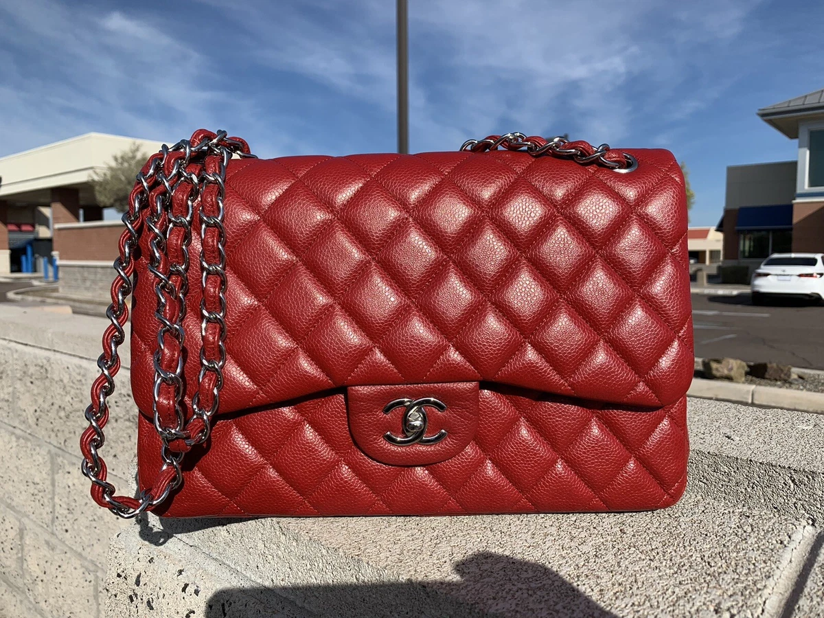 red chanel quilted bag