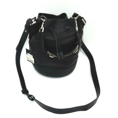 MACKAGE DAFNEY BUCKET BAG WOMEN'S BLACK LEATHER PURSE - HANDBAG